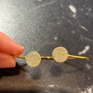 Gold Plated CZ Cuff Bracelet